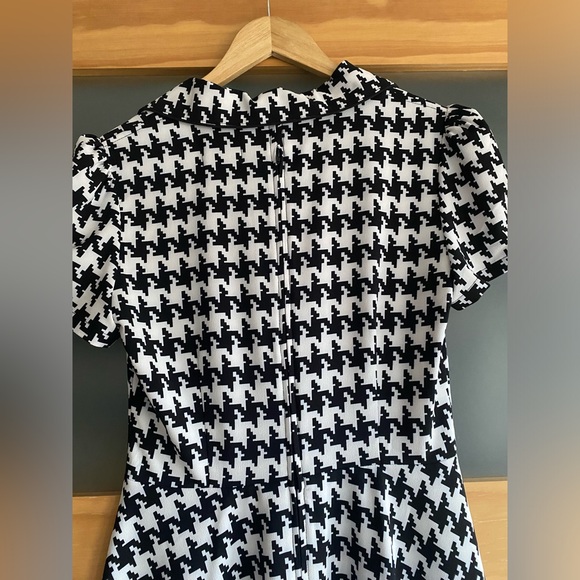 Hell Bunny Black & White Houndstooth Blake Mid Dress - Size S - NEW - Picture 7 of 15